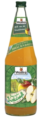 Wolfra Apfelsaft Naturtrüb — Direktsaft 100% Produktbild Wolfra Apfelsaft Naturtrüb Direktsaft 100%