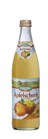 Nagler Apfelschorle naturtrüb — mit original Nagler Apfelsaft Produktbild Nagler Apfelschorle naturtrüb mit original Nagler Apfelsaft